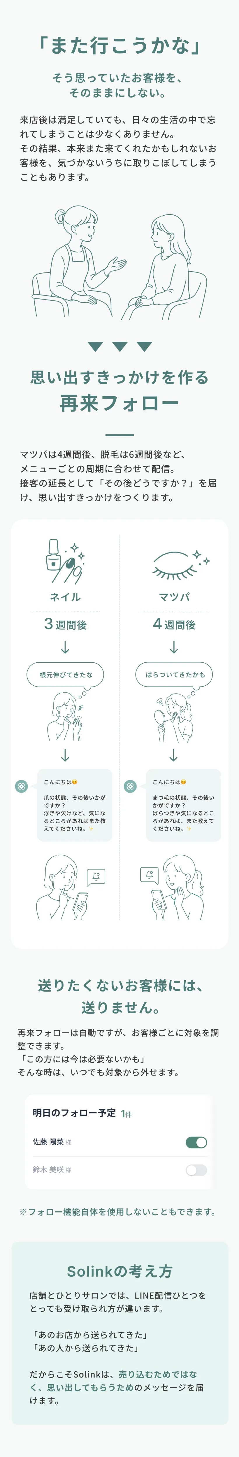 再来店フォロー